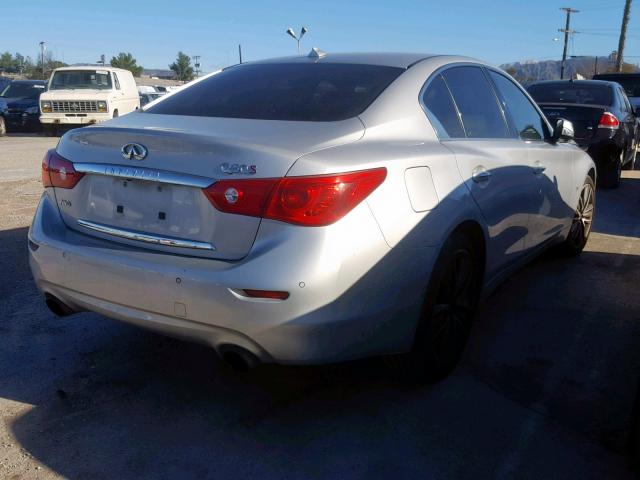 JN1BV7AR7EM681633 - 2014 INFINITI Q50 BASE SILVER photo 4