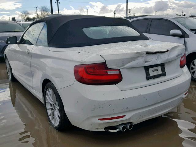 WBA1K5C58FV473804 - 2015 BMW 228 I WHITE photo 3