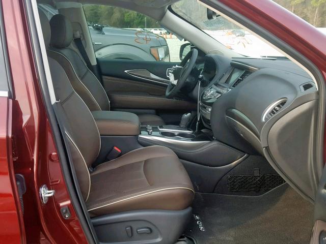 5N1DL0MNXKC518466 - 2019 INFINITI QX60 LUXE BURGUNDY photo 5