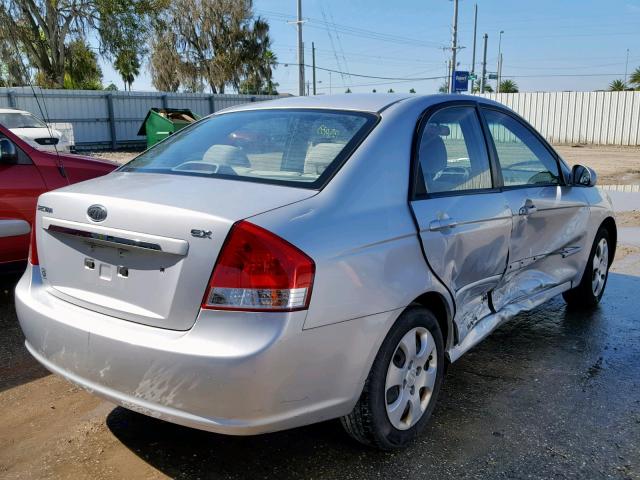 KNAFE121275433904 - 2007 KIA SPECTRA EX SILVER photo 4