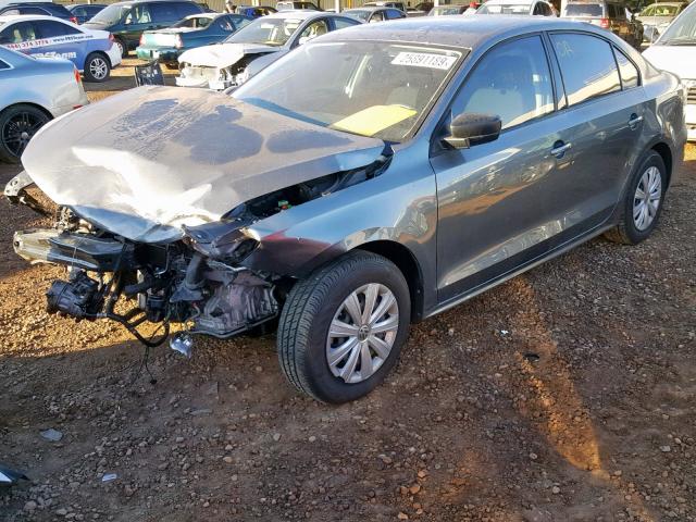 3VW2K7AJ9EM328537 - 2014 VOLKSWAGEN JETTA BASE SILVER photo 2