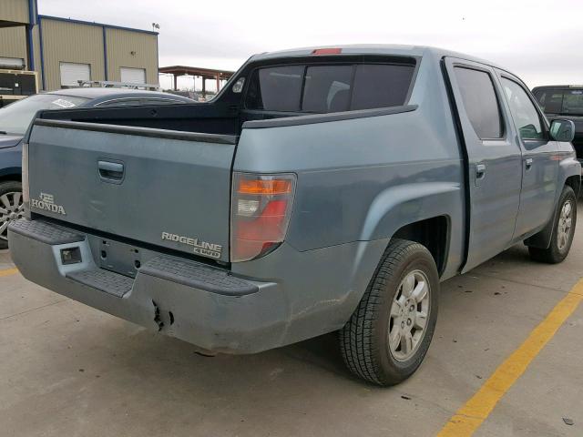 2HJYK16426H543086 - 2006 HONDA RIDGELINE TEAL photo 4