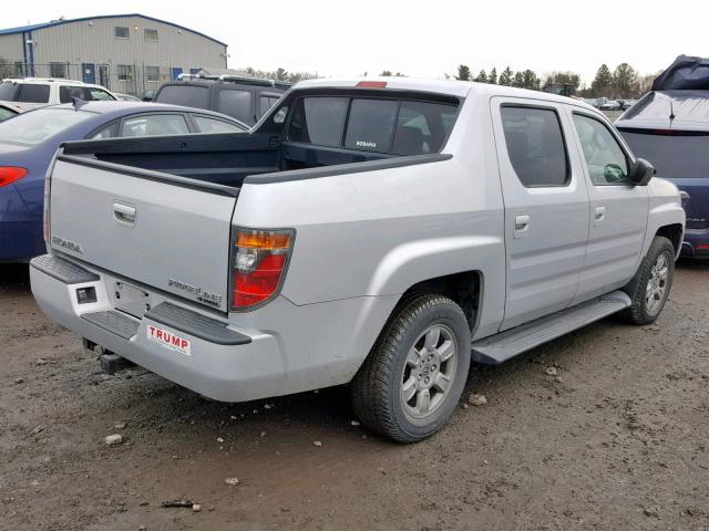 2HJYK16318H528377 - 2008 HONDA RIDGELINE SILVER photo 4