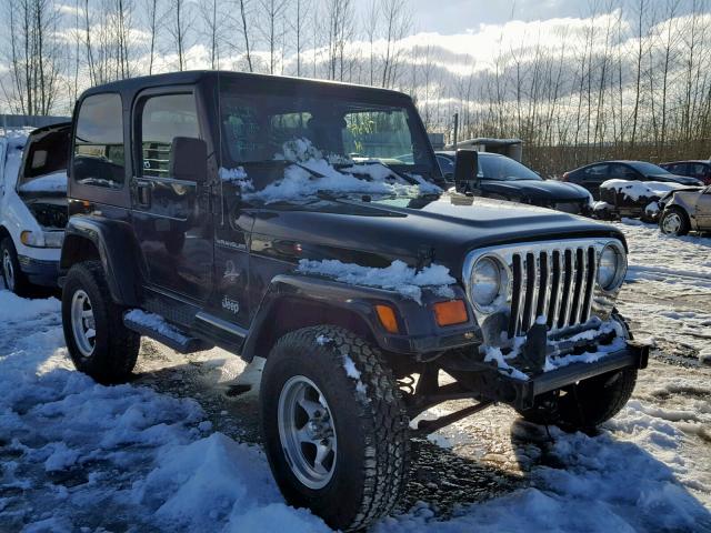 1J4FA59S32P764387 - 2002 JEEP WRANGLER / BLACK photo 1