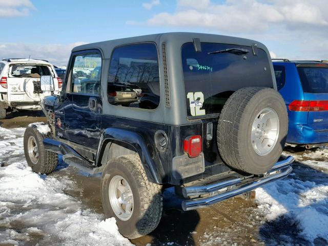 1J4FA59S32P764387 - 2002 JEEP WRANGLER / BLACK photo 3