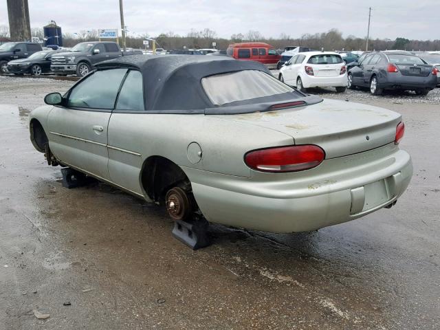 3C3EL55H7XT538947 - 1999 CHRYSLER SEBRING JX GRAY photo 3