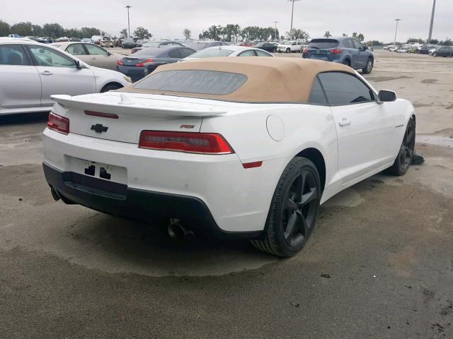 2G1FC3D3XE9137606 - 2014 CHEVROLET CAMARO LT WHITE photo 4