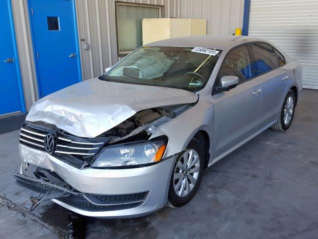 1VWAT7A31EC070154 - 2014 VOLKSWAGEN PASSAT S SILVER photo 2