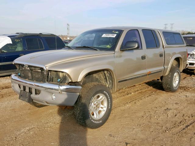 1D7HG48N73S159005 - 2003 DODGE DAKOTA QUA BEIGE photo 2