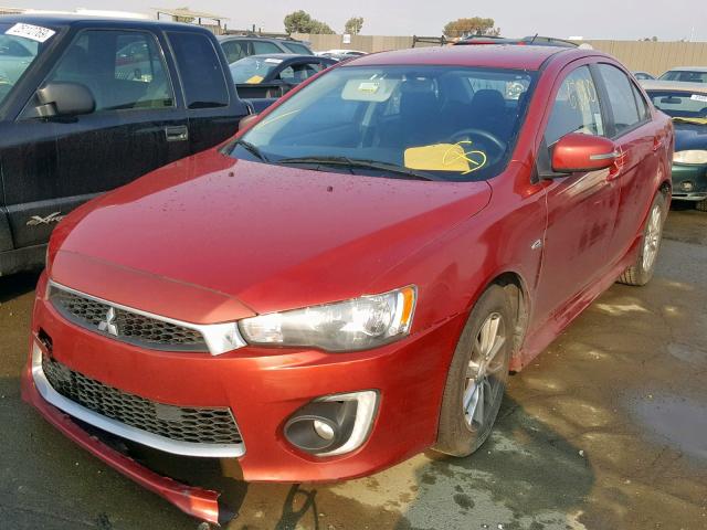 JA32U2FU1GU002151 - 2016 MITSUBISHI LANCER ES RED photo 2