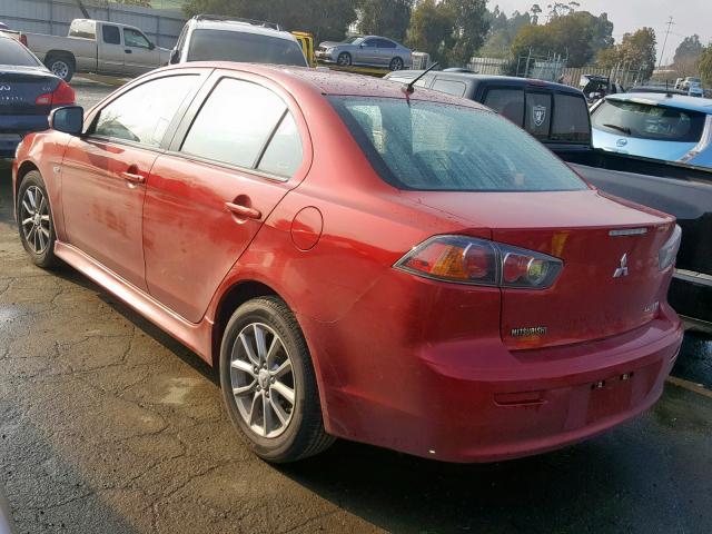 JA32U2FU1GU002151 - 2016 MITSUBISHI LANCER ES RED photo 3