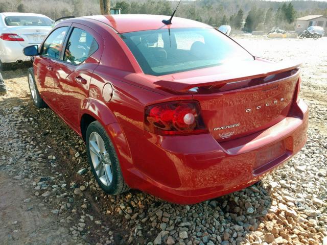 1B3BD1FG2BN513328 - 2011 DODGE AVENGER MA RED photo 3