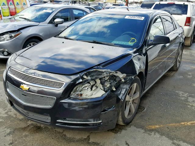 1G1ZC5E04CF200541 - 2012 CHEVROLET MALIBU 1LT BLACK photo 2