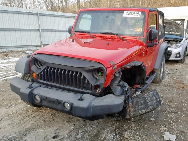 1J4AA2D16BL608794 - 2011 JEEP WRANGLER S წითელი ფოტო 2