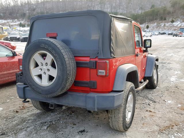 1J4AA2D16BL608794 - 2011 JEEP WRANGLER S წითელი ფოტო 4