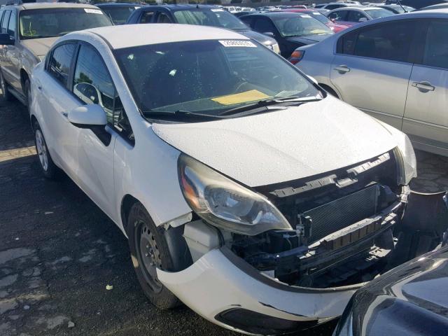 KNADN4A34C6070635 - 2012 KIA RIO EX WHITE photo 1