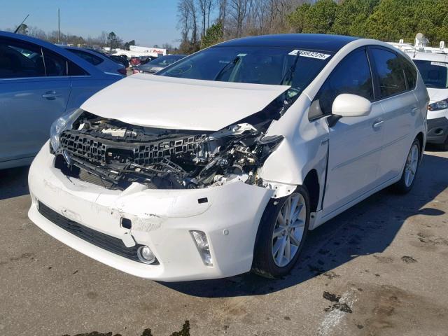 JTDZN3EU1D3250521 - 2013 TOYOTA PRIUS V WHITE photo 2