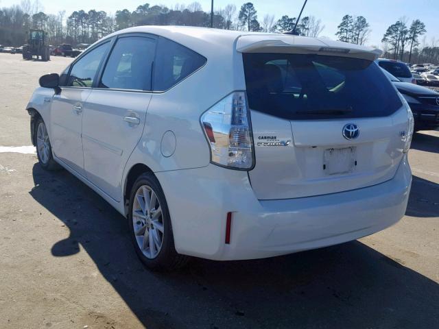 JTDZN3EU1D3250521 - 2013 TOYOTA PRIUS V WHITE photo 3