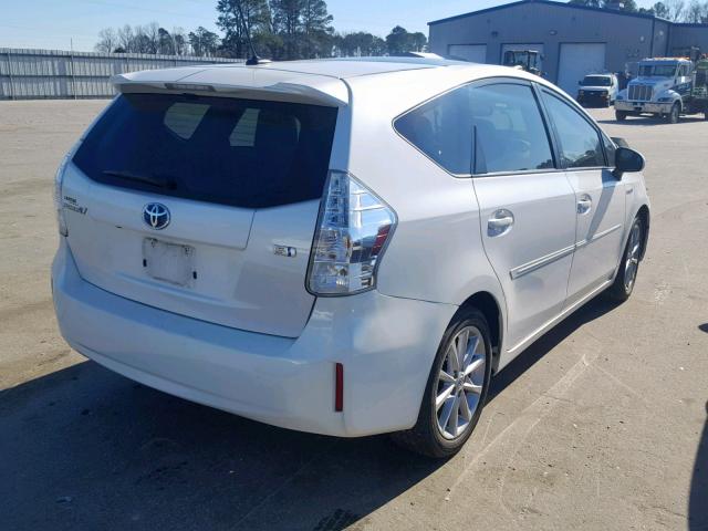 JTDZN3EU1D3250521 - 2013 TOYOTA PRIUS V WHITE photo 4