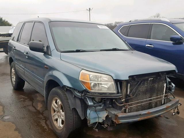 2HKYF18157H506165 - 2007 HONDA PILOT LX BLUE photo 1