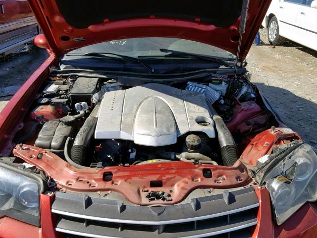 1C3LN69L38X074762 - 2008 CHRYSLER CROSSFIRE MAROON photo 7