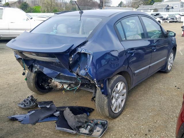 3N1AB6AP9BL651455 - 2011 NISSAN SENTRA 2.0 BLUE photo 4