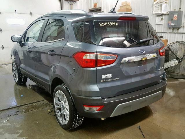 MAJ6P1WL3JC170811 - 2018 FORD ECOSPORT T GRAY photo 3