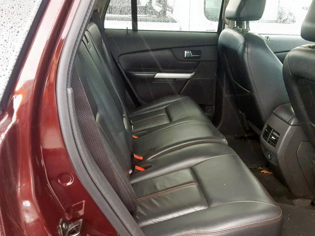 2FMDK3JC9BBB07969 - 2011 FORD EDGE SEL RED photo 6