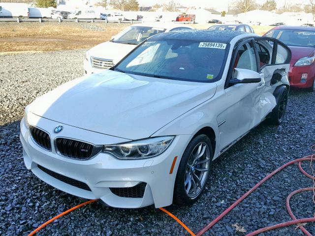 WBS3C9C51FP805272 - 2015 BMW M3 WHITE photo 2