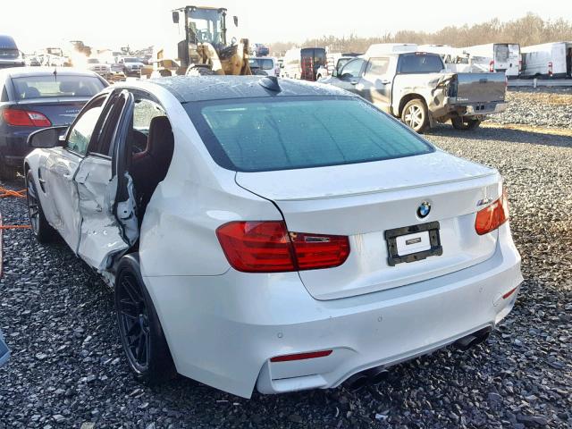 WBS3C9C51FP805272 - 2015 BMW M3 WHITE photo 3