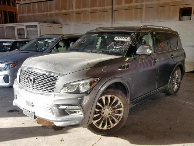 JN8AZ2NE7H9151570 - 2017 INFINITI QX80 BASE CHARCOAL photo 2