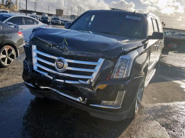 1GYS3HKJ8FR182811 - 2015 CADILLAC ESCALADE E BLACK photo 2