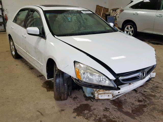 1HGCM56717A154158 - 2007 HONDA ACCORD EX WHITE photo 1