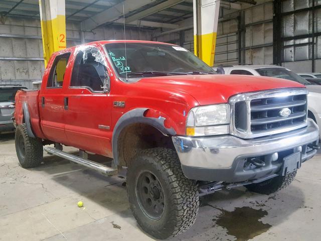 1FTSW31P84ED53440 - 2004 FORD F350 SRW S RED photo 1