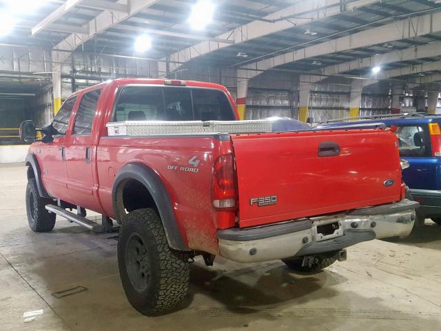 1FTSW31P84ED53440 - 2004 FORD F350 SRW S RED photo 3