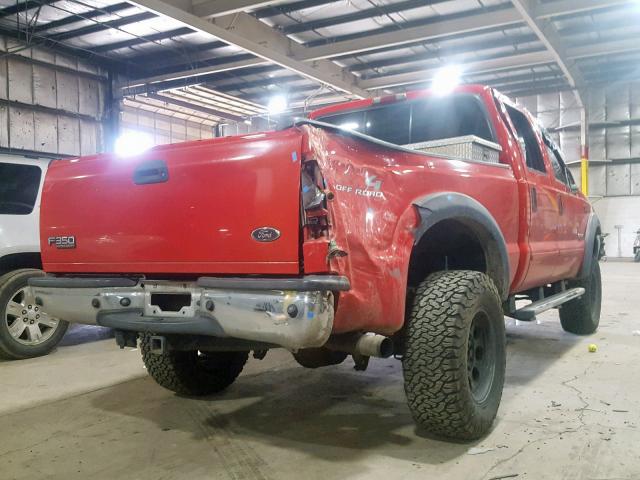 1FTSW31P84ED53440 - 2004 FORD F350 SRW S RED photo 4