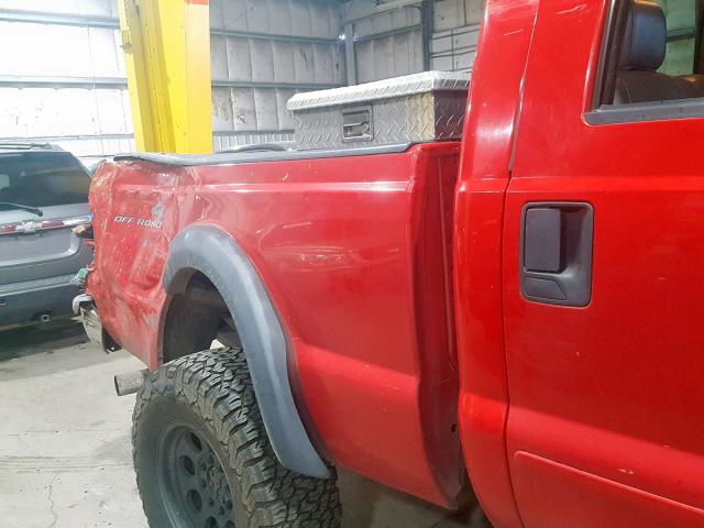 1FTSW31P84ED53440 - 2004 FORD F350 SRW S RED photo 9