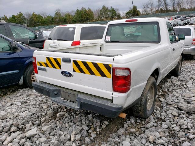 1FTYR10D94PA60342 - 2004 FORD RANGER WHITE photo 4