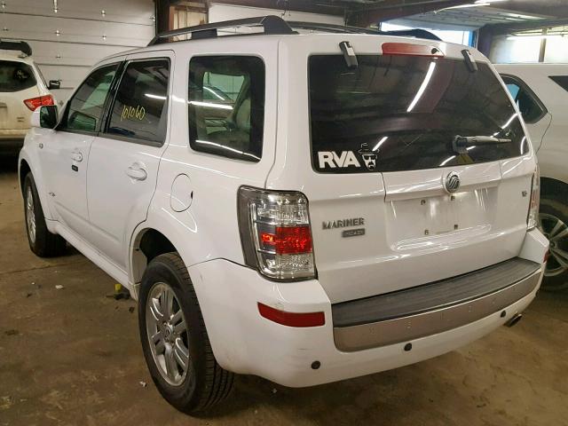 4M2CU87138KJ24319 - 2008 MERCURY MARINER PR WHITE photo 3