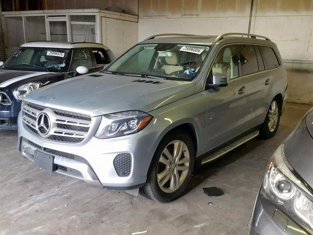 4JGDF6EE5HA820096 - 2017 MERCEDES-BENZ GLS 450 4M BLUE photo 2