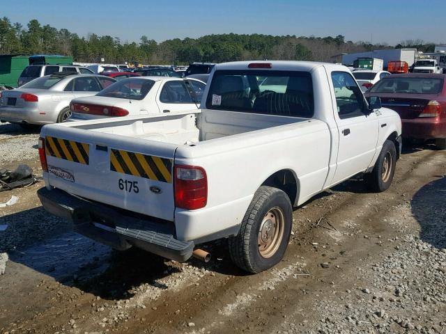 1FTYR10D35PA64713 - 2005 FORD RANGER WHITE photo 4