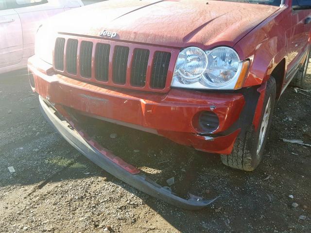 1J4GR48K86C261010 - 2006 JEEP GRAND CHER RED photo 9