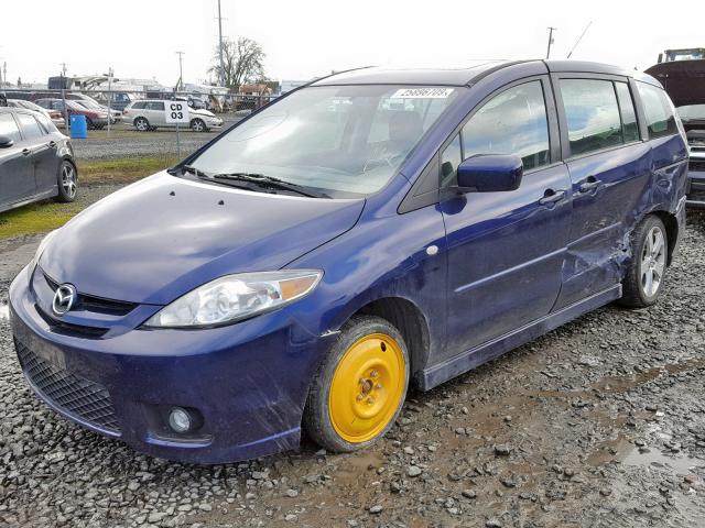 JM1CR293870135927 - 2007 MAZDA 5 BLUE photo 2