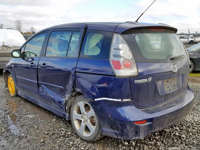 JM1CR293870135927 - 2007 MAZDA 5 BLUE photo 3