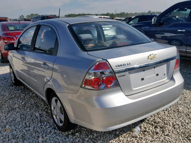 KL1TD56E59B370838 - 2009 CHEVROLET AVEO LS SILVER photo 3