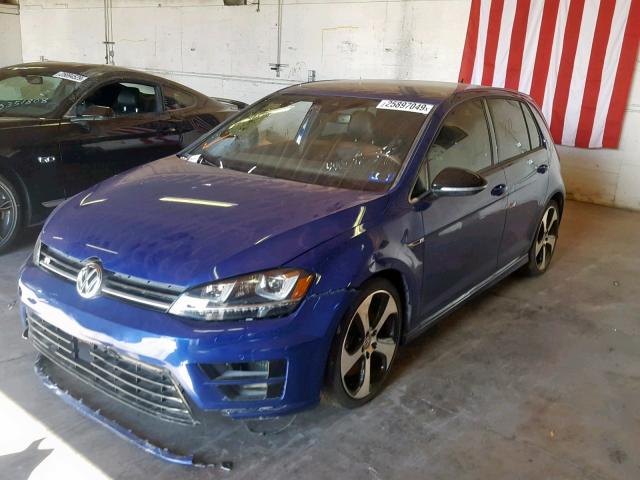 WVWVF7AU2HW171727 - 2017 VOLKSWAGEN GOLF R BLUE photo 2