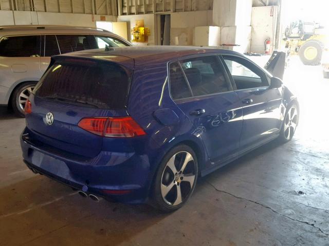 WVWVF7AU2HW171727 - 2017 VOLKSWAGEN GOLF R BLUE photo 4