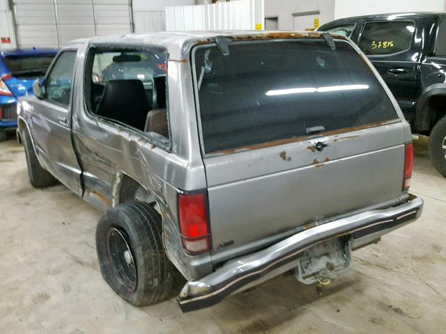 1GNCS18R8H8201486 - 1987 CHEVROLET BLAZER S10 SILVER photo 3