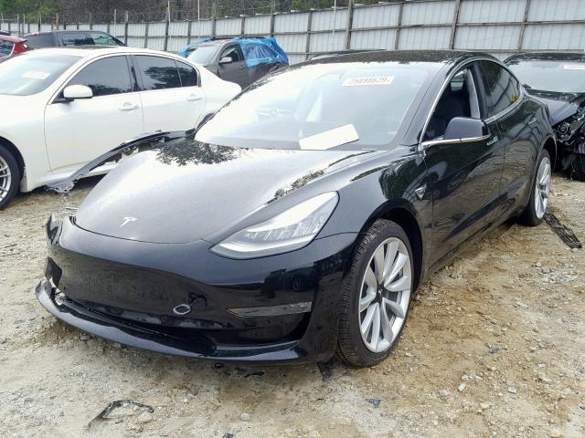 5YJ3E1EB0JF116414 - 2018 TESLA MODEL 3 BLACK photo 2