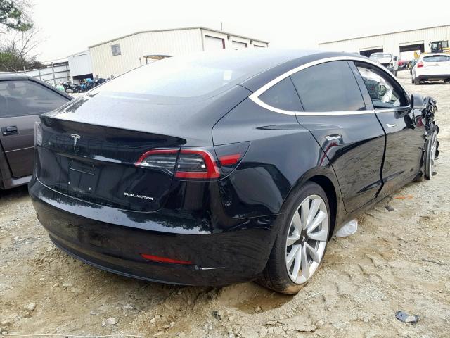 5YJ3E1EB0JF116414 - 2018 TESLA MODEL 3 BLACK photo 4